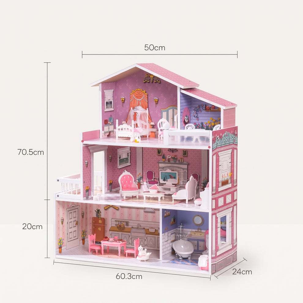 Grande Maison de Poupée en Bois Montessori