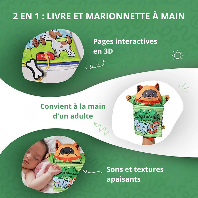 Livre Souple en Tissu Montessori Bébé