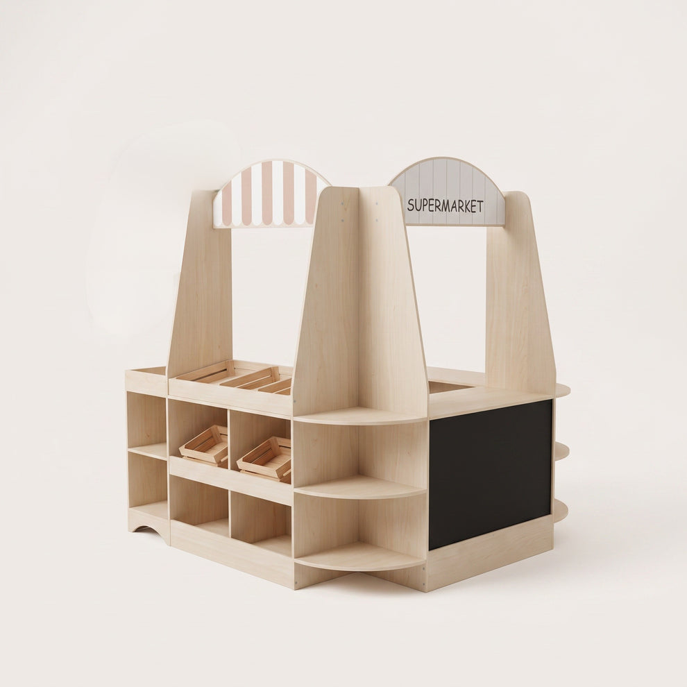 Grande Épicerie Marchande en Bois Montessori