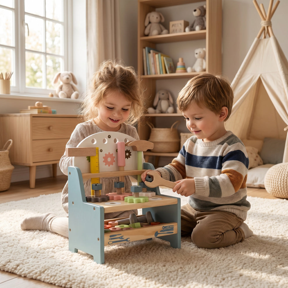 Établi de Bricolage en Bois Montessori