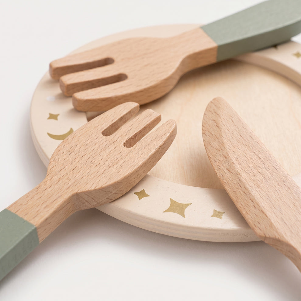 Set de Vaisselle en Bois 29 Pièces Montessori