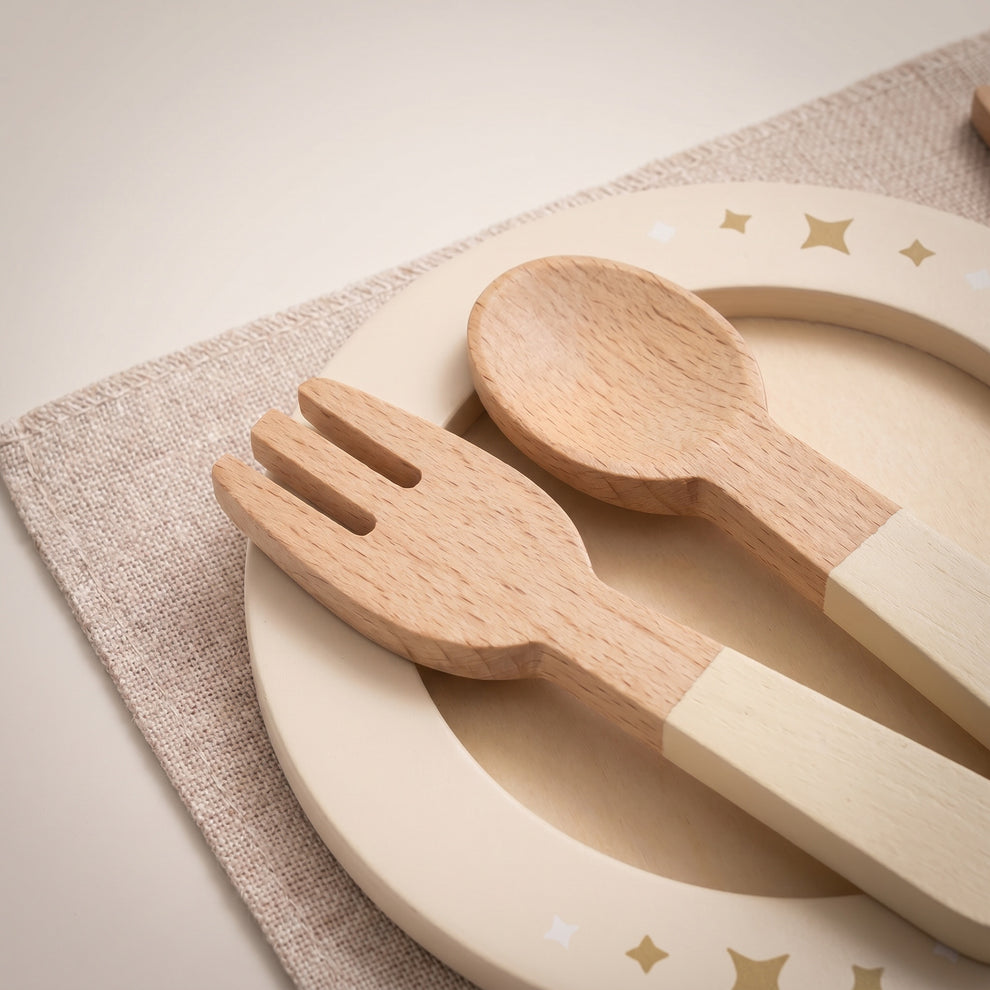 Set de Vaisselle en Bois 29 Pièces Montessori