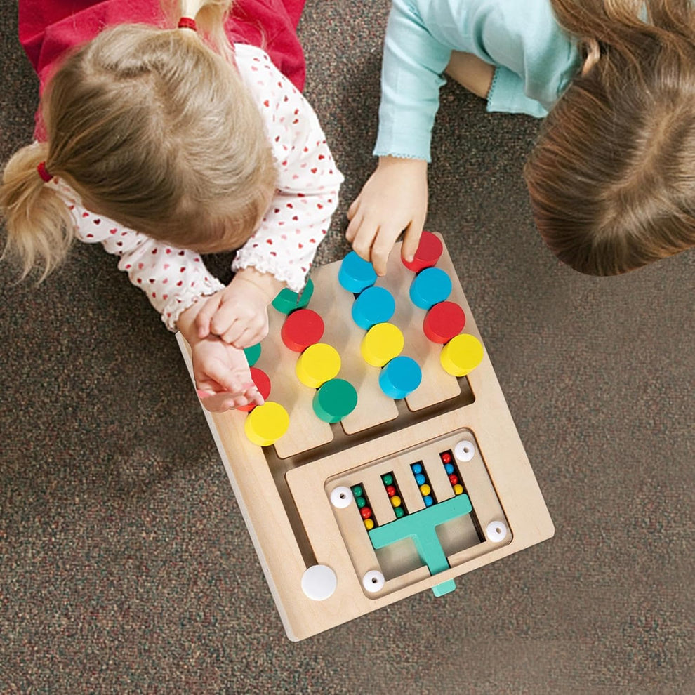 Jeu de Tri de Couleurs à Glissière en Bois Montessori