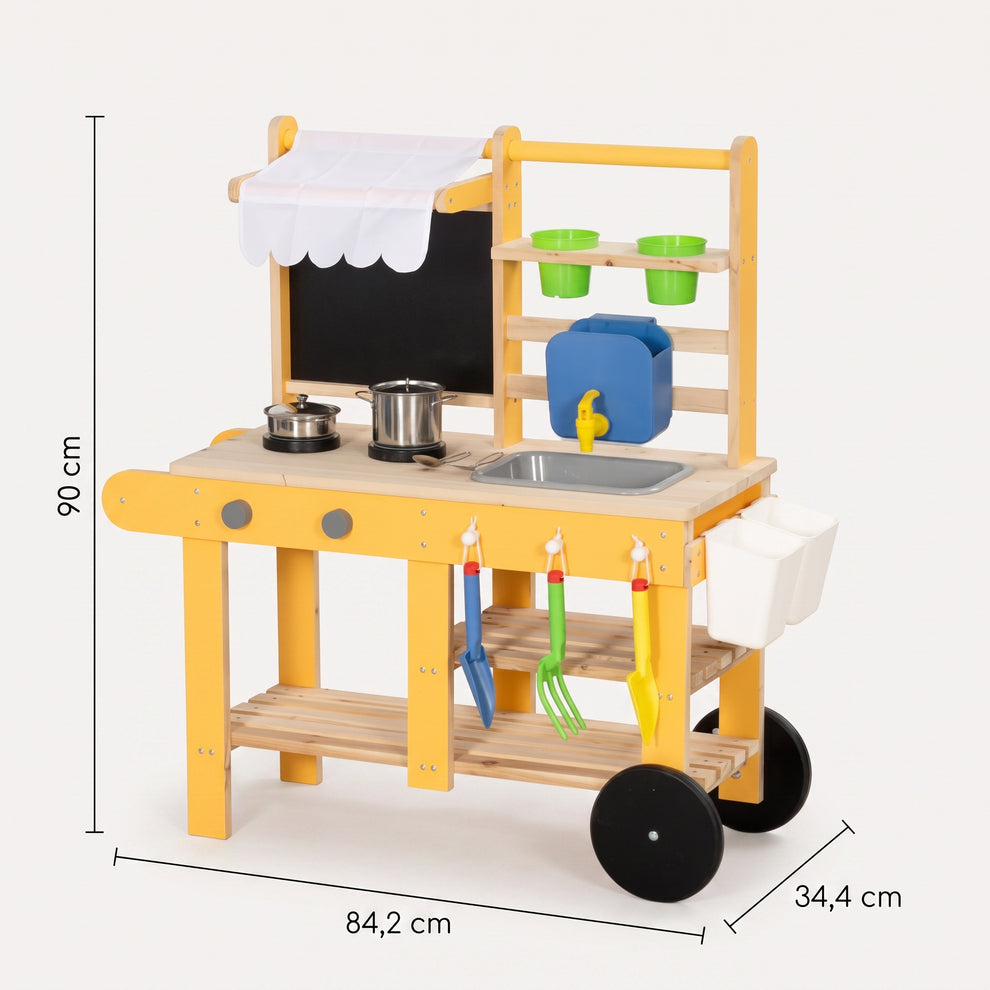 Grande Cuisine d'Extérieur en Bois Montessori