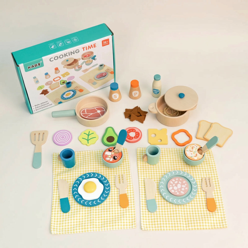 Set de Pique-Nique en Bois 35 Pièces Montessori