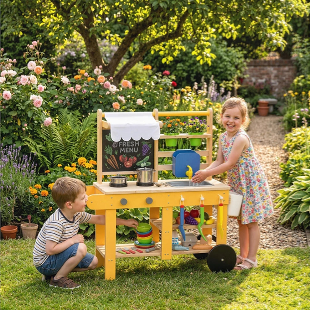 Grande Cuisine d'Extérieur en Bois Montessori