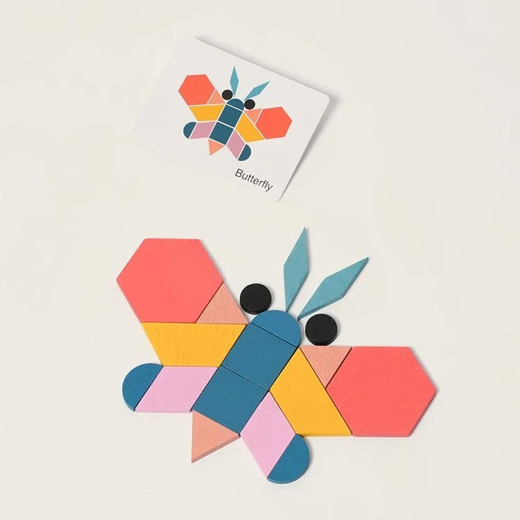 Jeu de Mosaïque & Tangram en Bois Montessori