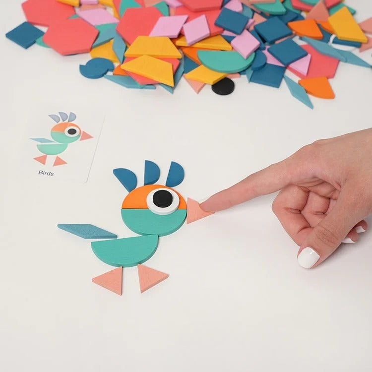 Jeu de Mosaïque & Tangram en Bois Montessori