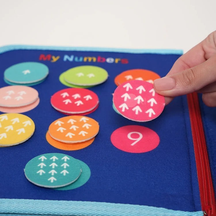 Sac d'Activités & Plaque d'Apprentissage en Feutre Montessori