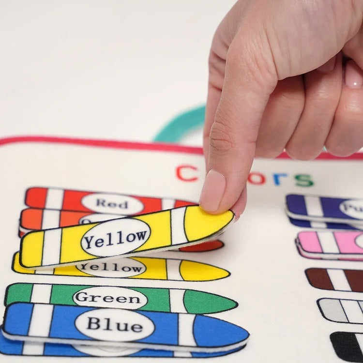 Sac d'Activités & Plaque d'Apprentissage en Feutre Montessori