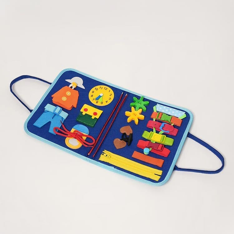 Sac d'Activités & Plaque d'Apprentissage en Feutre Montessori