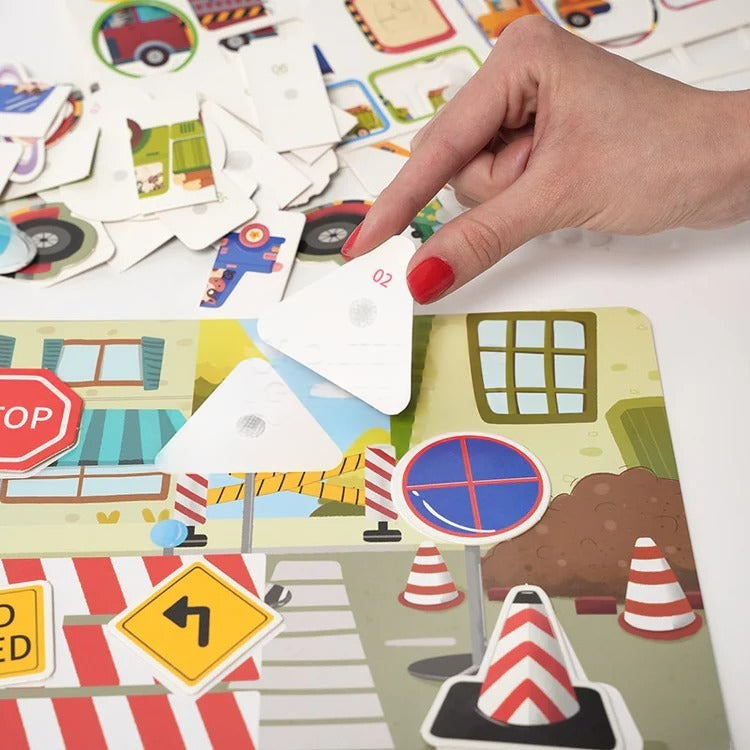 Livre d'Activités Autocollants Repositionnables Montessori