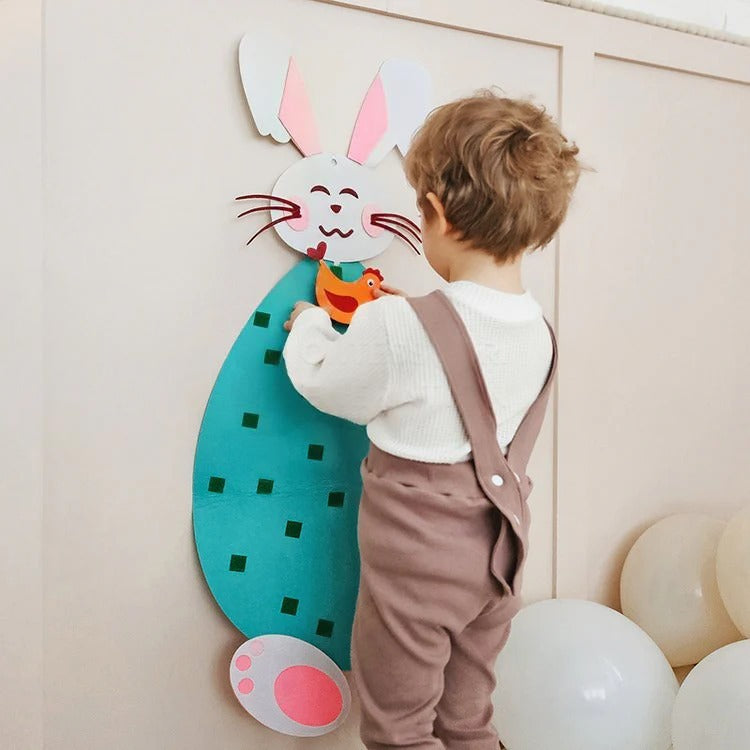Lapin de Pâques en Feutrine Mural