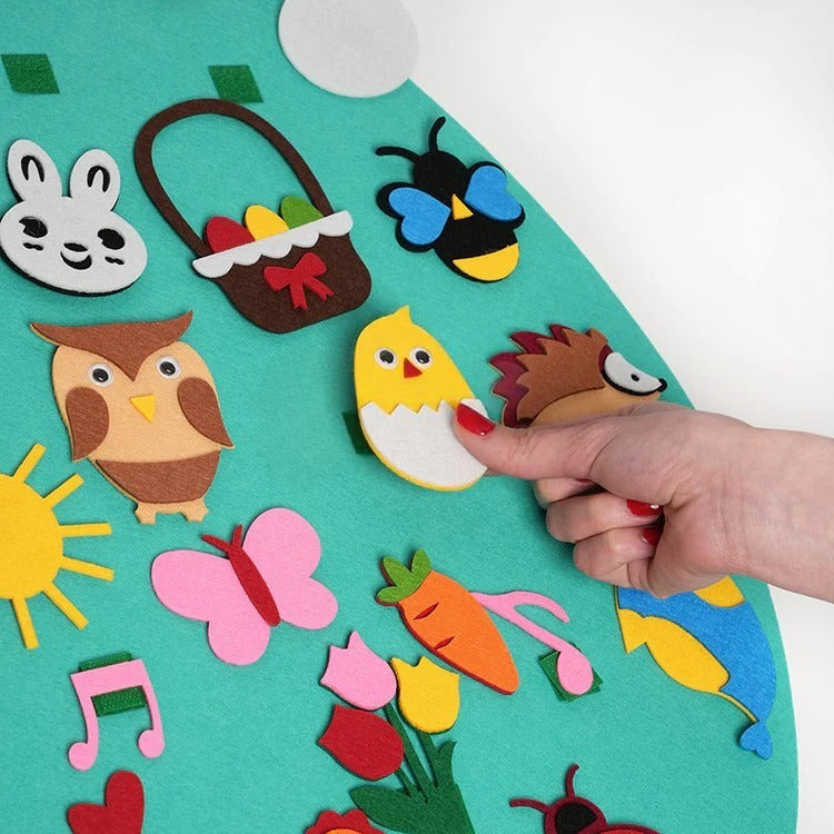 Lapin de Pâques en Feutrine Mural