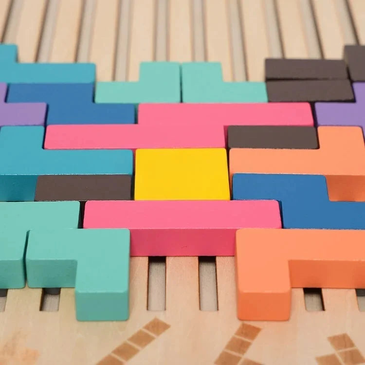 Puzzle Tetris en Bois Montessori