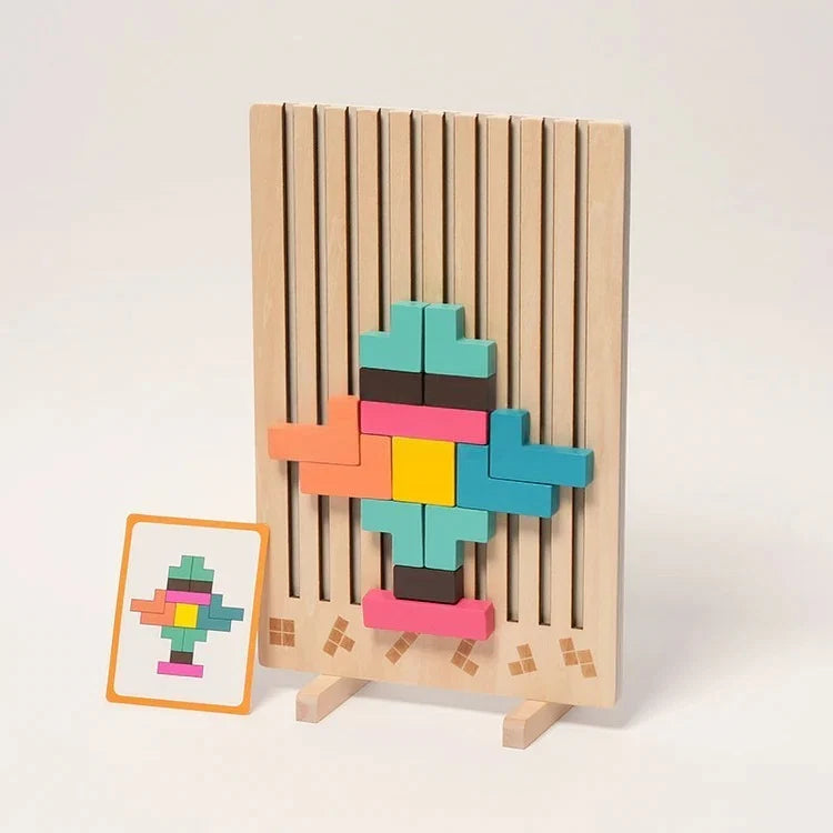 Puzzle Tetris en Bois Montessori