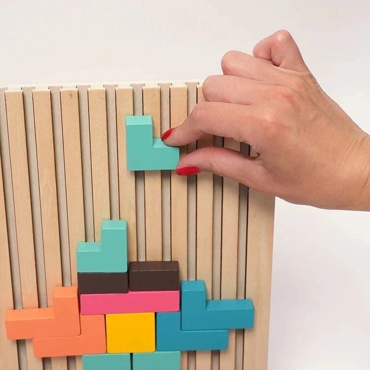 Puzzle Tetris en Bois Montessori