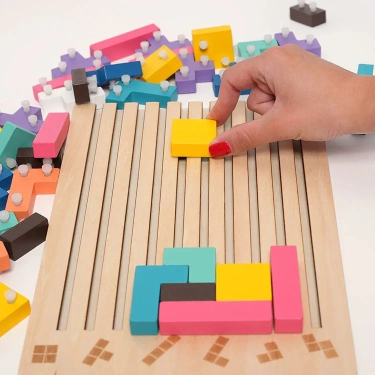 Puzzle Tetris en Bois Montessori