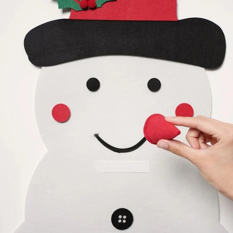 Bonhomme de Neige en Feutrine Mural Montessori