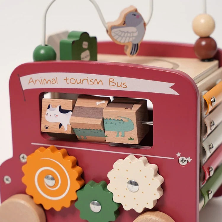 Bus Safari en Bois Montessori