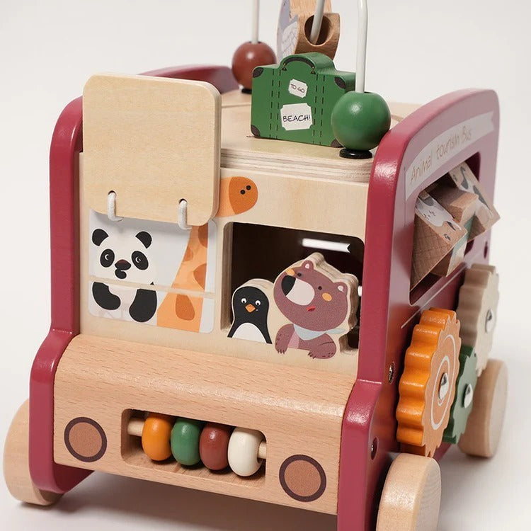 Bus Safari en Bois Montessori