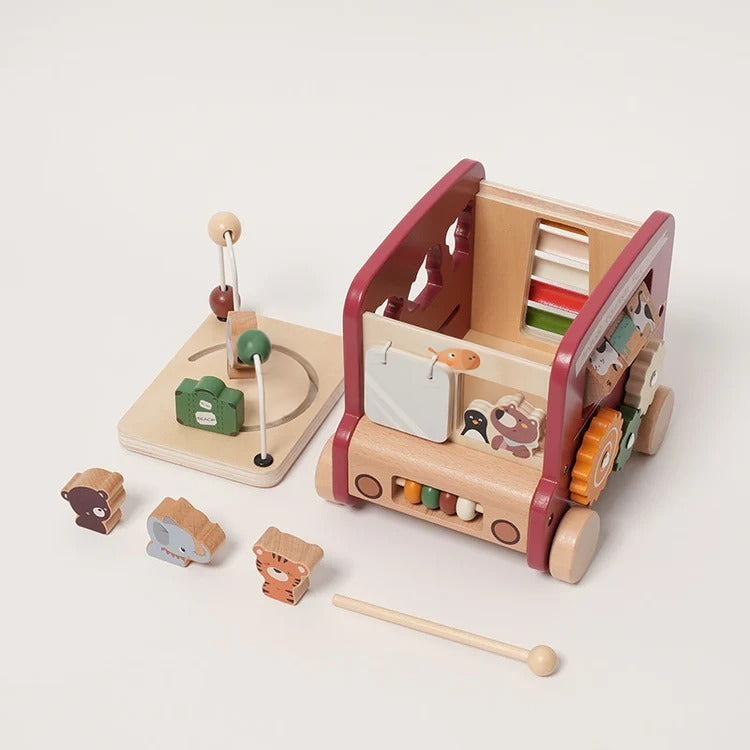 Bus Safari en Bois Montessori