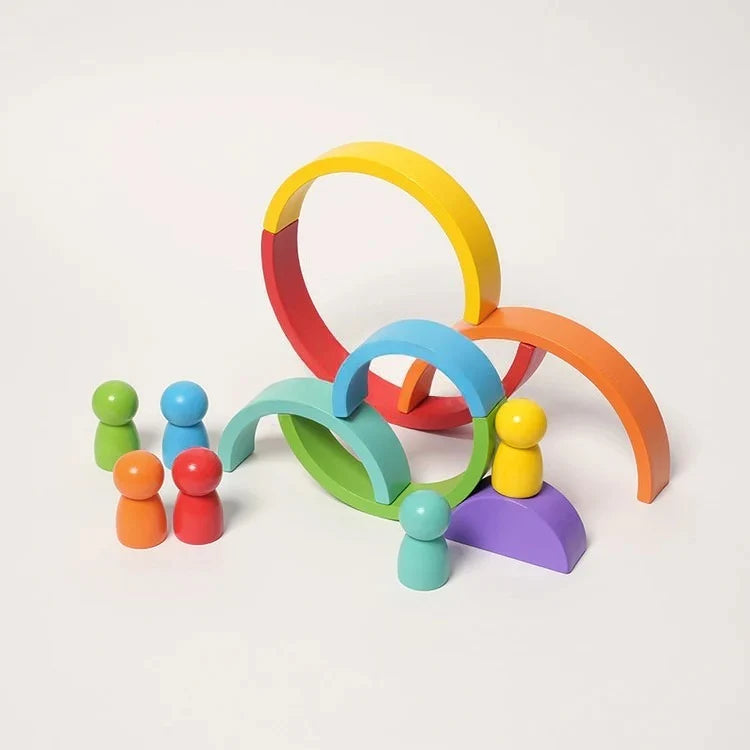 Arc-en-Ciel à Empiler en Bois Montessori