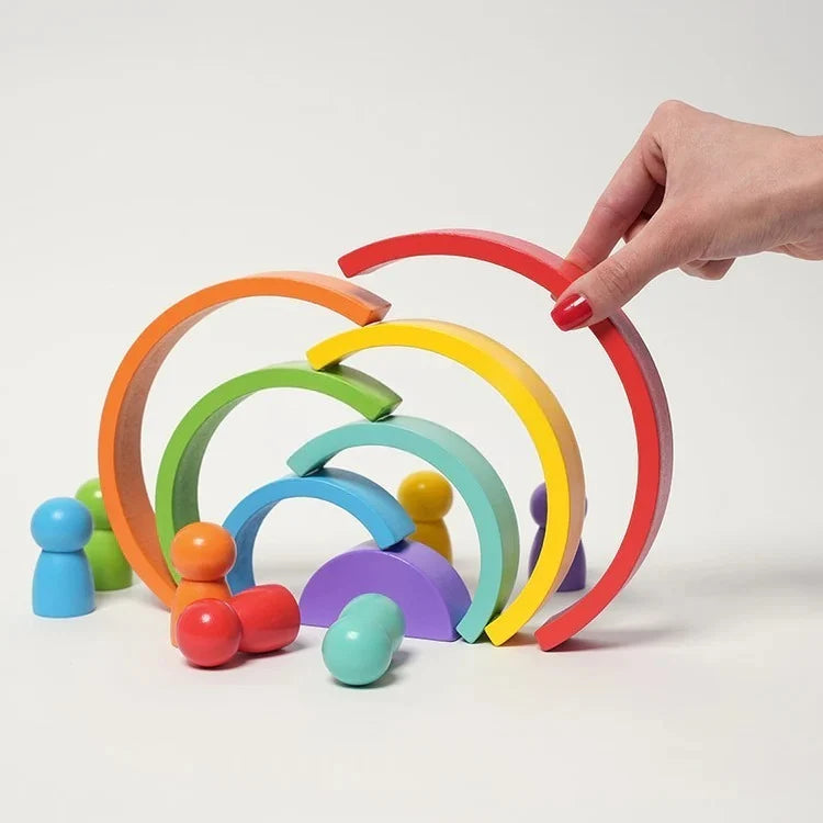Arc-en-Ciel à Empiler en Bois Montessori