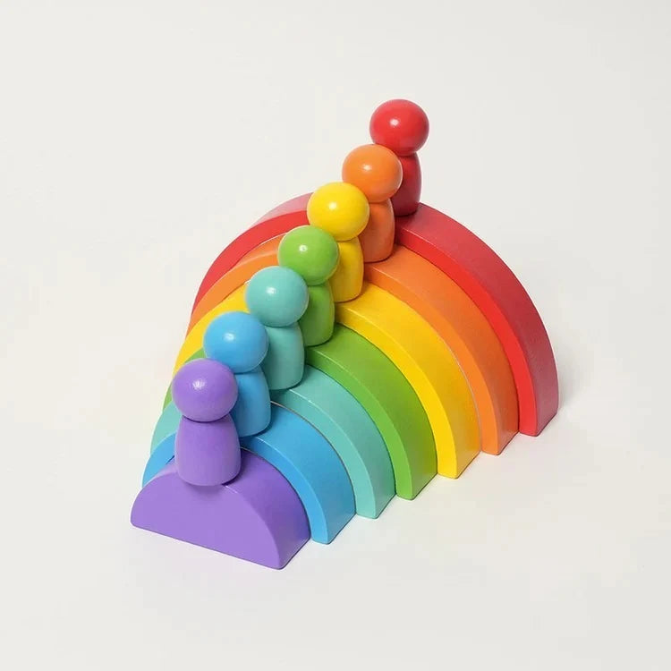Arc-en-Ciel Montessori en Bois avec Figurines