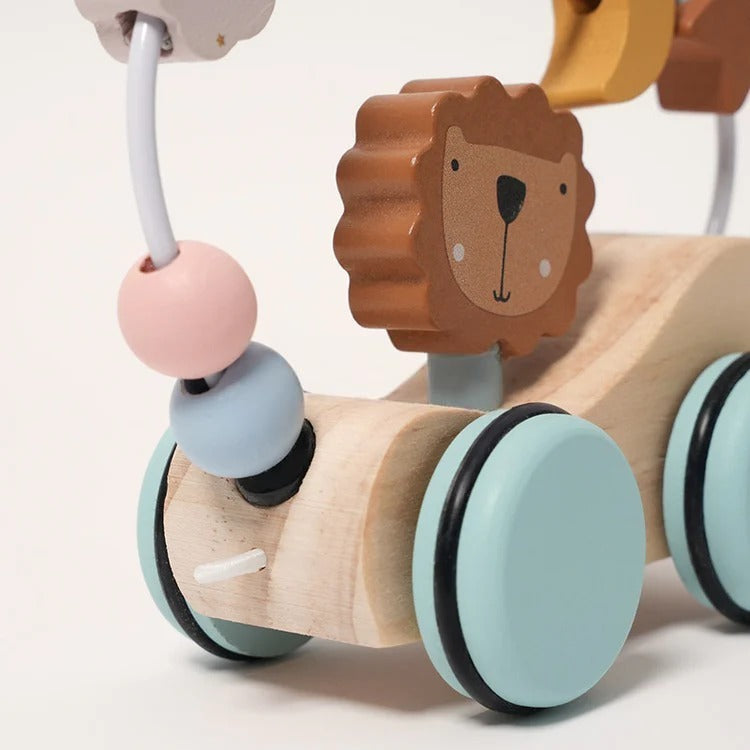 Jouet à Tirer en Bois Lion Montessori