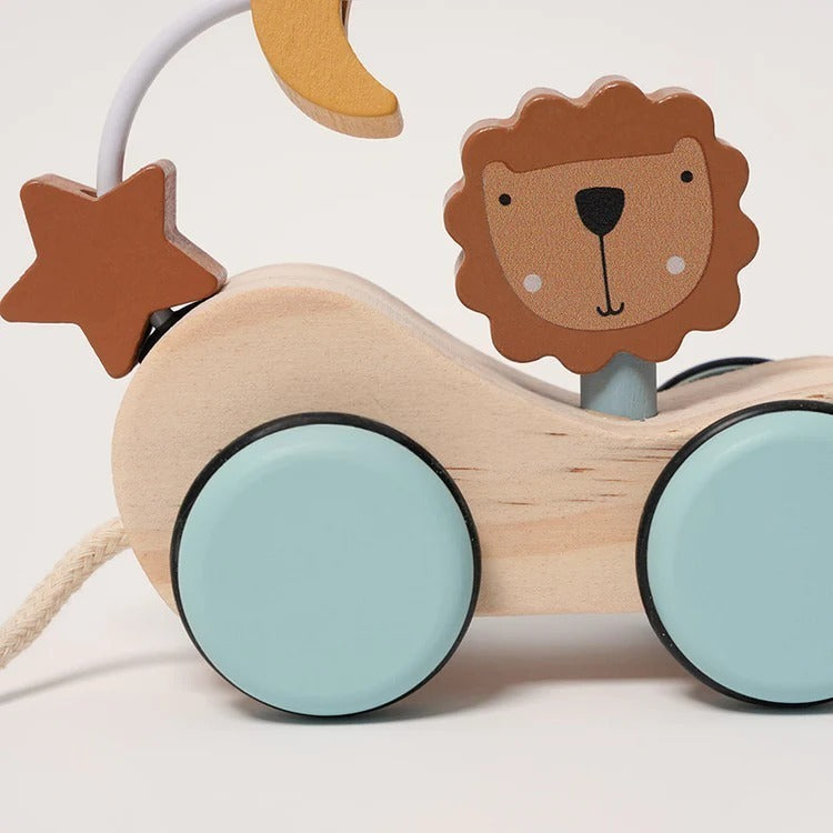 Jouet à Tirer en Bois Lion Montessori
