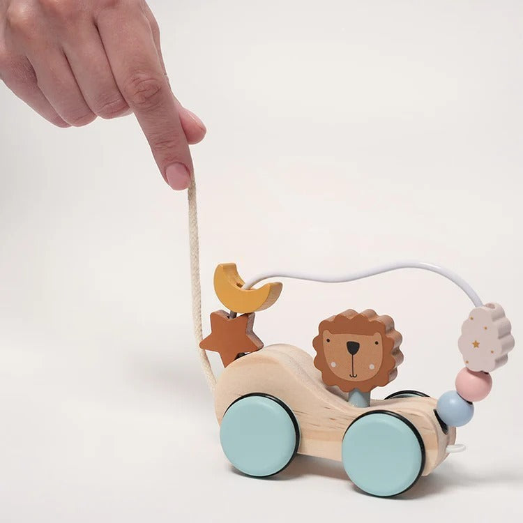 Jouet à Tirer en Bois Lion Montessori