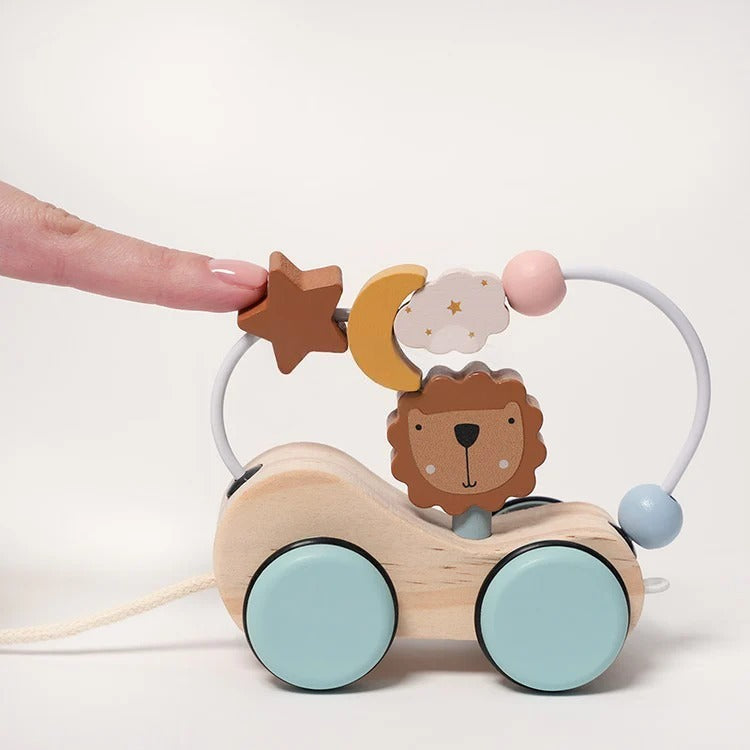 Jouet à Tirer en Bois Lion Montessori