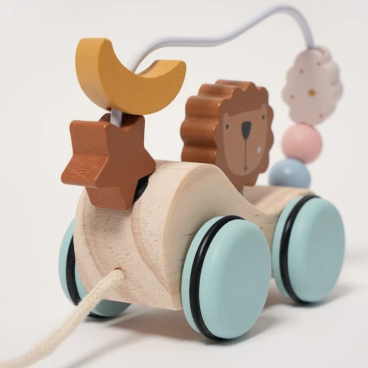 Jouet à Tirer en Bois Lion Montessori