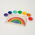 Jeu de Tri & Mosaïque de Perles en Bois Arc-en-Ciel Montessori