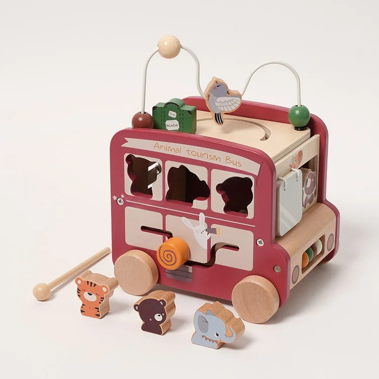Bus Safari en Bois Montessori