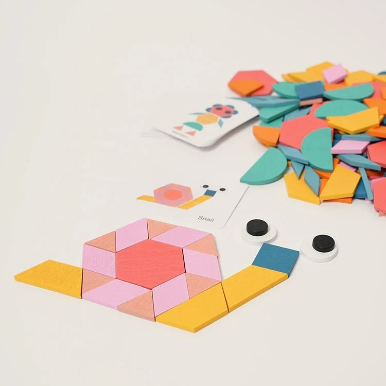 Jeu de Mosaïque & Tangram en Bois Montessori