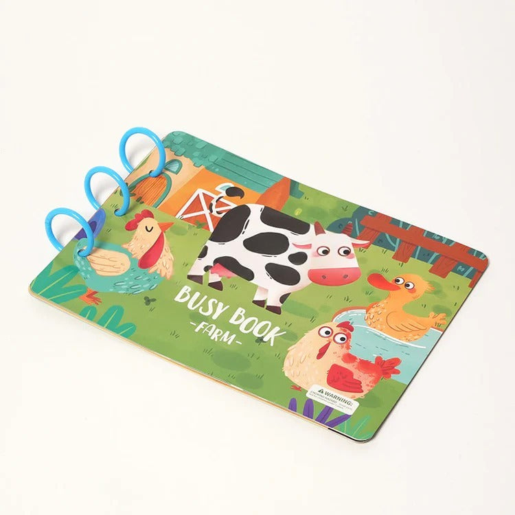 Livre d'Activités Autocollants Repositionnables Montessori