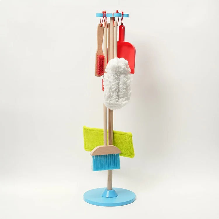 Kit de Nettoyage en Bois Montessori avec Support