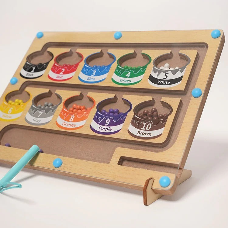 Labyrinthe Magnétique en Bois Montessori