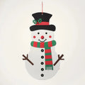 Bonhomme de Neige en Feutrine à Décorer Montessori