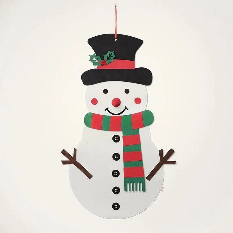 Bonhomme de Neige en Feutrine à Décorer Montessori