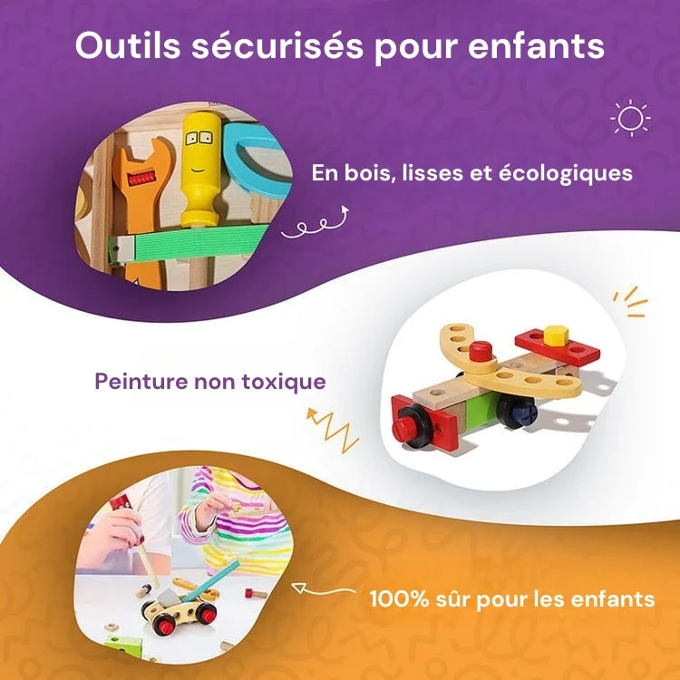 Mallette d'Outils en Bois Montessori