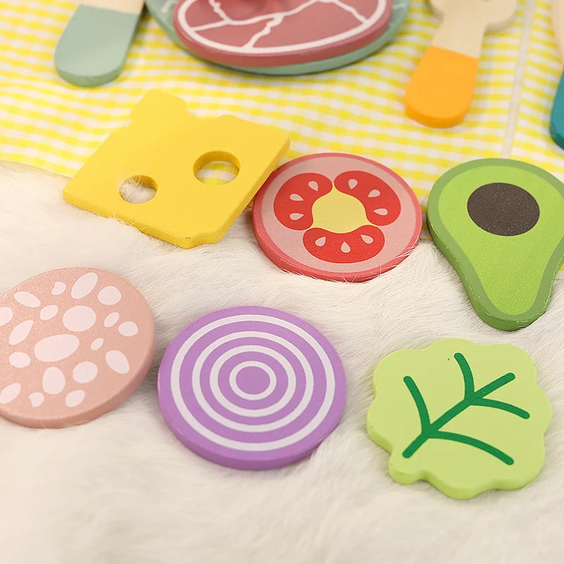 Set de Pique-Nique en Bois 35 Pièces Montessori