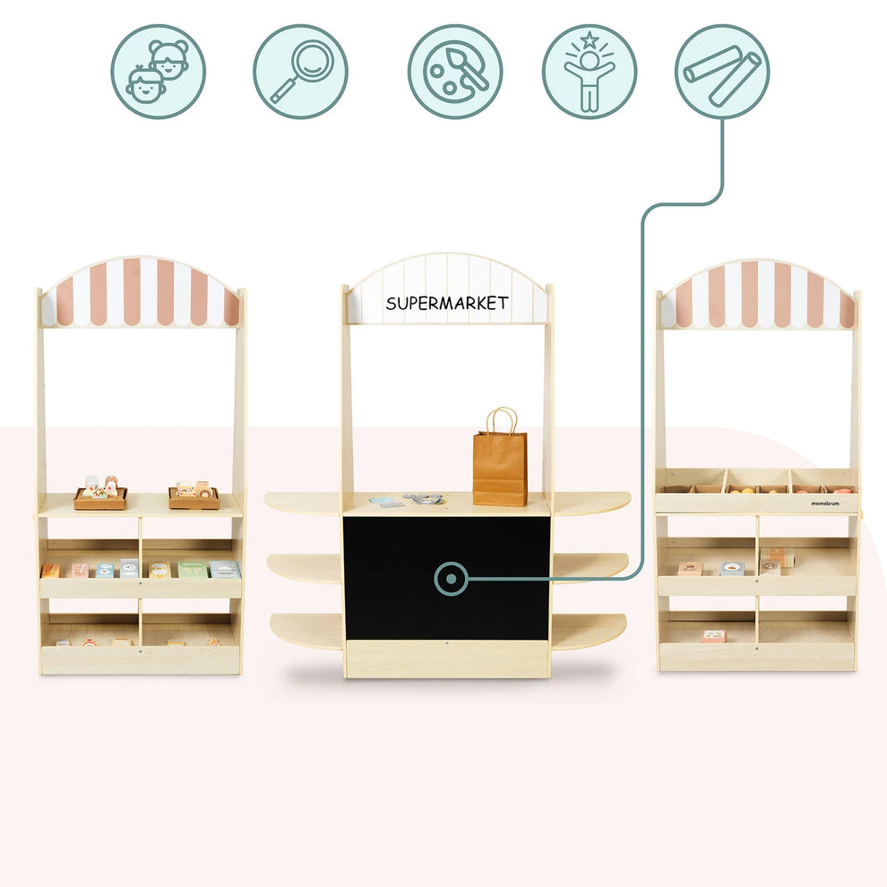 Grande Épicerie Marchande en Bois Montessori