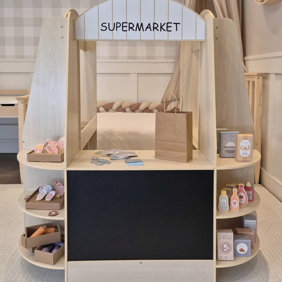 Grande Épicerie Marchande en Bois Montessori