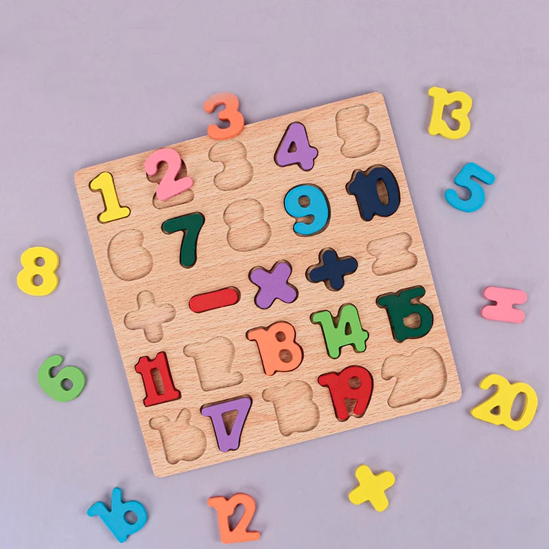 Puzzle d'Encastrement en Bois Montessori