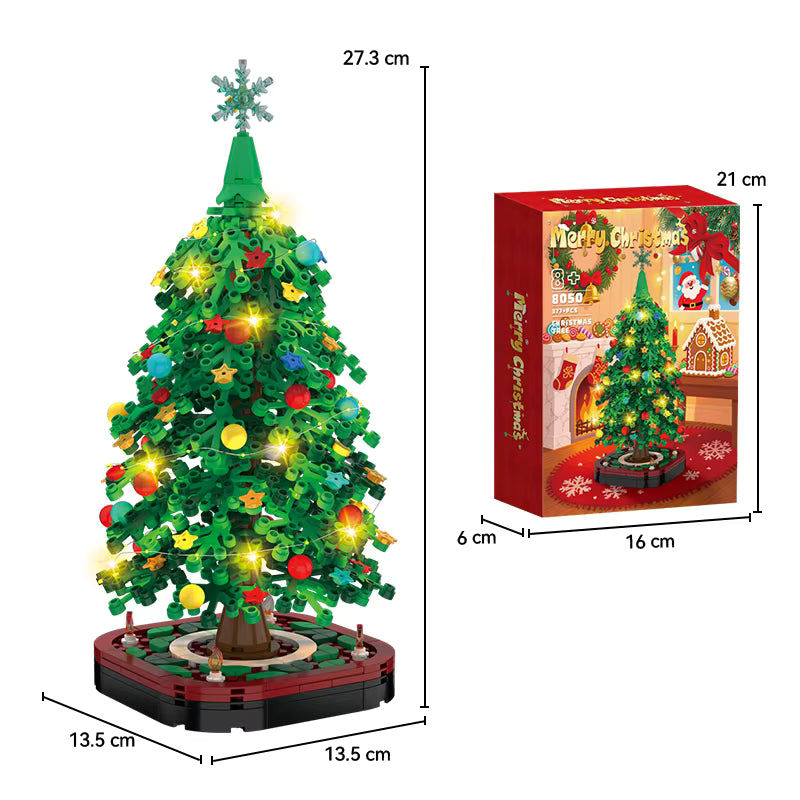 Sapin de Noël en Briques de Construction Lumineux Montessori