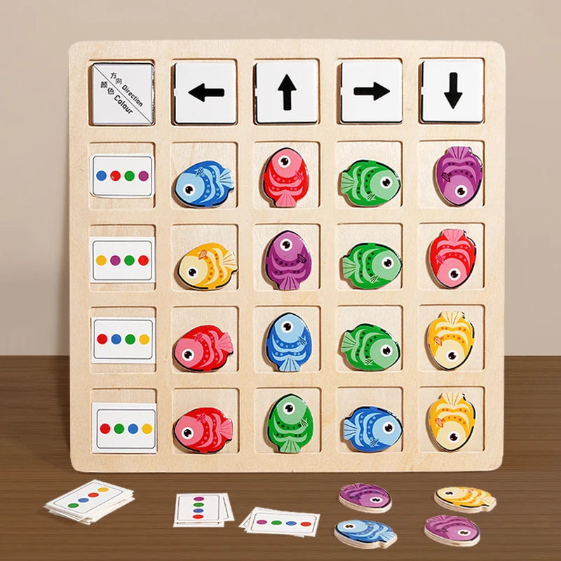 Jeu de Logique & Tri de Couleurs en Bois Montessori