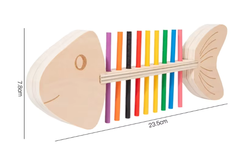 Jeu d'Encastrement en Bois Poisson Montessori